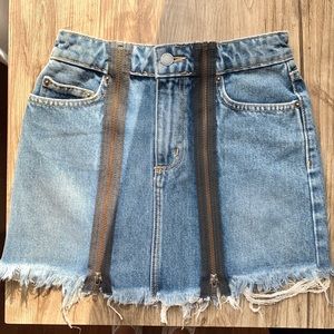 Carmar Denim Skirt with Zippers